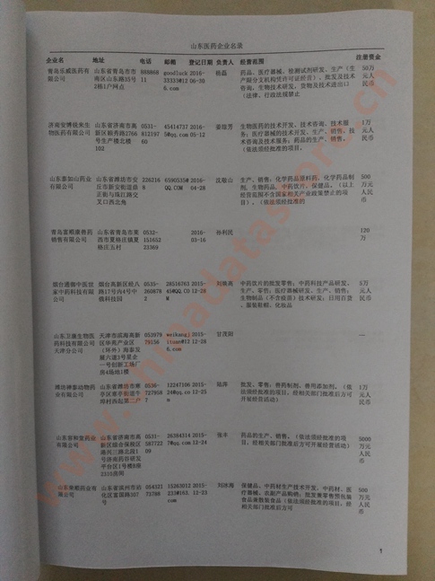 山東醫(yī)藥企業(yè)黃頁(yè)收錄了最新的山東醫(yī)藥企業(yè)名單，具有極高的營(yíng)銷(xiāo)價(jià)值，實(shí)實(shí)在在提高銷(xiāo)售業(yè)績(jī)